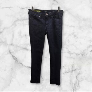 J Crew Jeans Womens Sz 29 Blue Toothpick Denim Dark Wash Stretch Ladies Has Spot